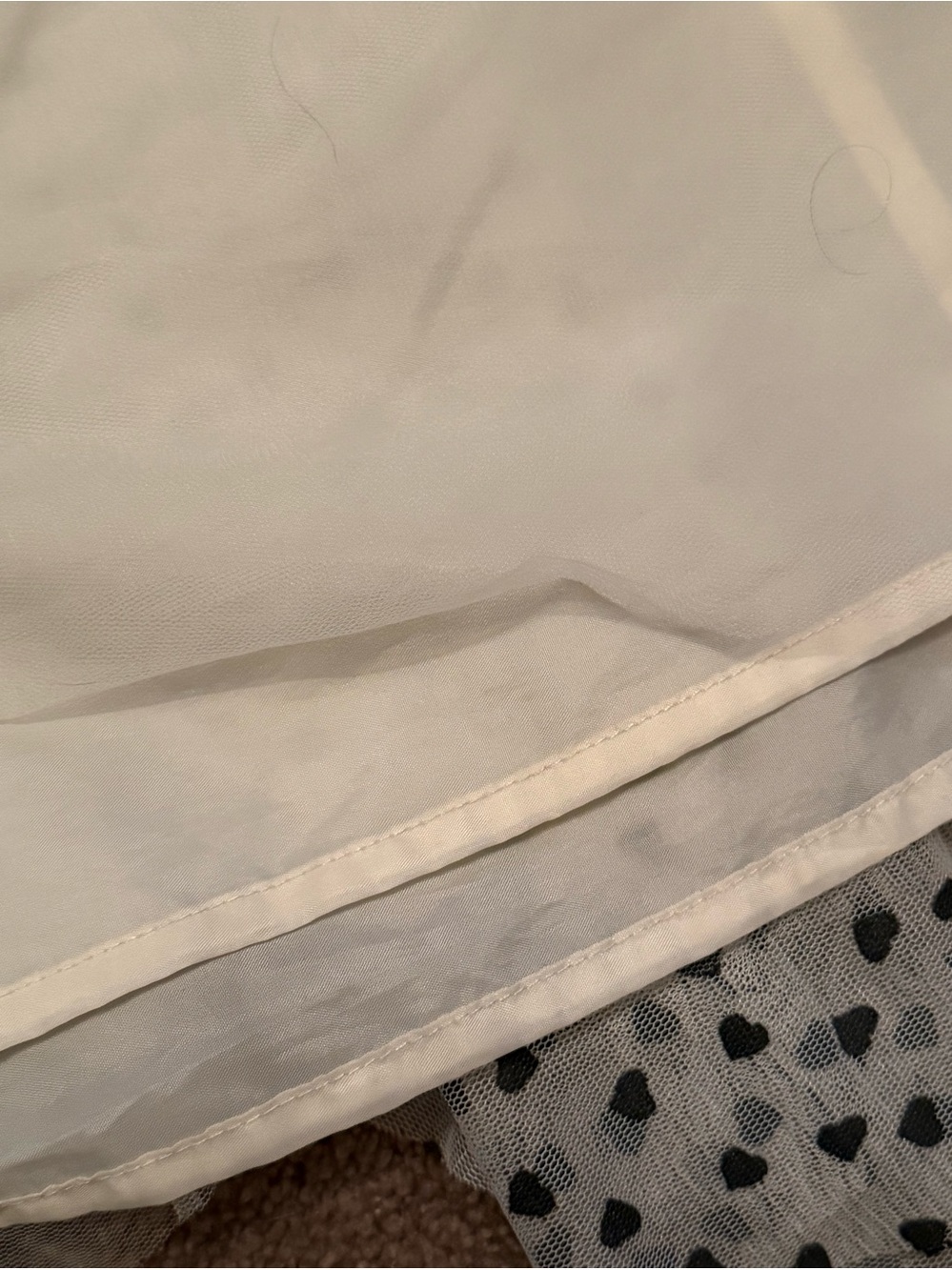 A New Day White & Black Heart Tulle Skirt XXL - Picture 4 of 6